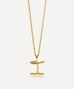Missoma Necklaces^18ct Gold-Plated Vermeil Silver Curly Molten Mini I Initial Pendant Necklace