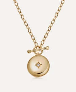 Astley Clarke Necklaces^18ct Gold-Plated Vermeil Silver Biography T-Bar Locket Necklace
