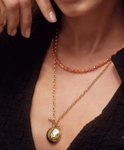 Astley Clarke Necklaces^18ct Gold-Plated Vermeil Silver Biography T-Bar Locket Necklace