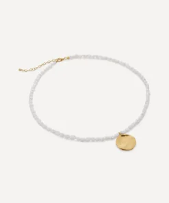Monica Vinader Necklaces^18ct Gold-Plated Vermeil Silver Capri Mini Keshi Pearl Disc Pendant Necklace