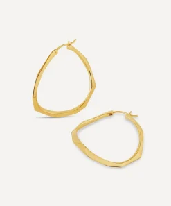 Dinny Hall Earrings^22ct Gold-Plated Vermeil Silver Thalassa Large Faceted Statement Hoop Earrings