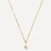 Missoma Necklaces^18ct Gold-Plated Vermeil Silver Baroque Pearl Twisted Chain Pendant Necklace