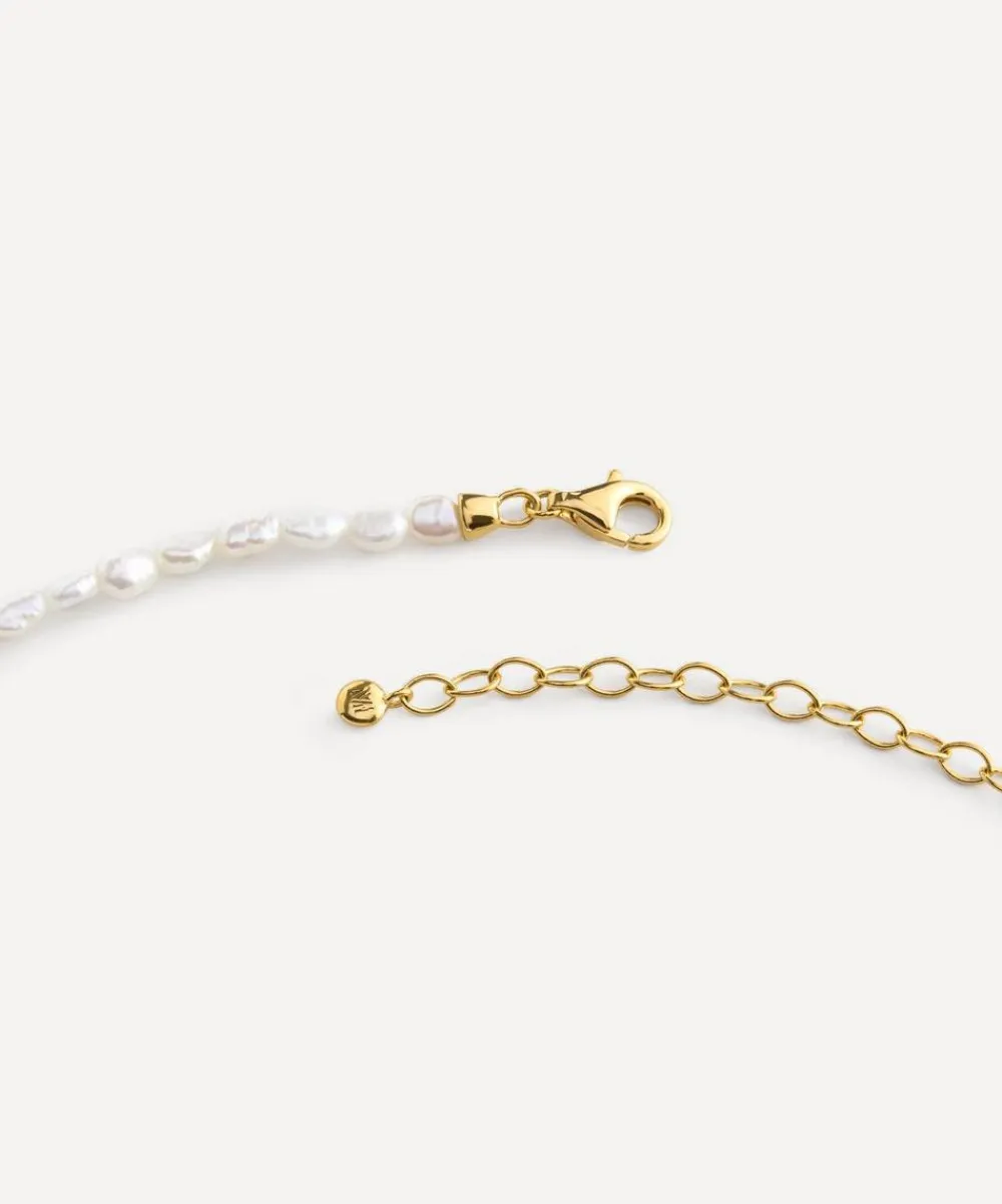 Monica Vinader Necklaces^18ct Gold-Plated Vermeil Silver Capri Keshi Pearl Necklace