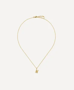 Missoma Necklaces^18ct Gold-Plated Vermeil Silver Curly Molten Mini N Initial Pendant Necklace
