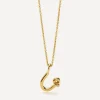 Missoma Necklaces^18ct Gold-Plated Vermeil Silver Curly Molten Mini U Initial Pendant Necklace