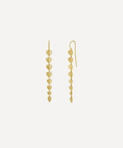Dinny Hall Earrings^22ct Gold-Plated Vermeil Silver Folded Heart Column Drop Earrings