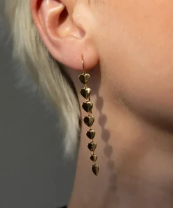 Dinny Hall Earrings^22ct Gold-Plated Vermeil Silver Folded Heart Column Drop Earrings