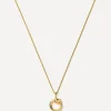 Missoma Necklaces^18ct Gold-Plated Vermeil Silver Curly Molten Mini O Initial Pendant Necklace