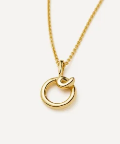 Missoma Necklaces^18ct Gold-Plated Vermeil Silver Curly Molten Mini O Initial Pendant Necklace