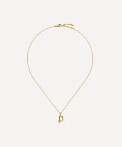 Missoma Necklaces^18ct Gold-Plated Vermeil Silver Curly Molten Mini D Initial Pendant Necklace