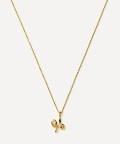 Missoma Necklaces^18ct Gold-Plated Vermeil Silver Curly Molten Mini H Initial Pendant Necklace