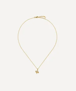 Missoma Necklaces^18ct Gold-Plated Vermeil Silver Curly Molten Mini H Initial Pendant Necklace
