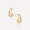 Laura Vann Earrings^18ct Gold-Plated Vermeil Silver Bea Baguette Hoop Earrings
