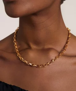 Monica Vinader Necklaces^18ct Gold-Plated Vermeil Silver Infinity Link Chain Necklace