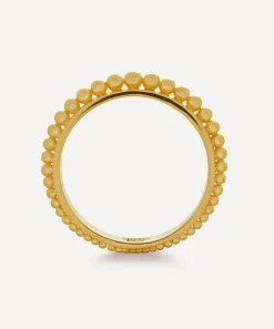 Monica Vinader Rings^18ct Gold-Plated Vermeil Silver Deia Beaded Stacking Ring