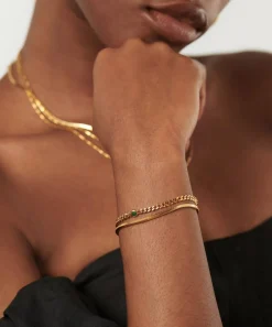 Missoma Bracelets^18ct Gold-Plated Vermeil Silver May Birthstone Chain Bracelet