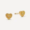 Astley Clarke Earrings^18ct Gold-Plated Vermeil Silver Biography Heart Stud Earrings