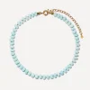 Bon Bon Jewellery Club Necklaces^14ct Gold-Plated Vermeil Silver Seafoam Opal Bead Necklace