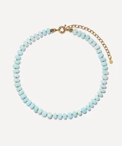 Bon Bon Jewellery Club Necklaces^14ct Gold-Plated Vermeil Silver Seafoam Opal Bead Necklace