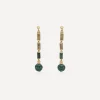 Laura Vann Earrings^18ct Gold-Plated Vermeil Silver Column Longline Agate Drop Earrings