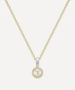 Dinny Hall Necklaces^22ct Gold-Plated Vermeil Silver June Pearl Birthstone Pendant Necklace