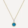Dinny Hall Necklaces^22ct Gold-Plated Vermeil Silver December Blue Topaz Birthstone Pendant Necklace