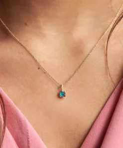 Dinny Hall Necklaces^22ct Gold-Plated Vermeil Silver December Blue Topaz Birthstone Pendant Necklace