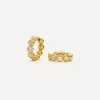 Missoma Earrings^18ct Gold-Plated Vermeil Silver Small Tennis Hoop Earrings