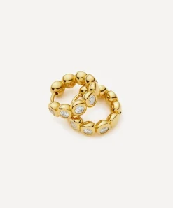 Missoma Earrings^18ct Gold-Plated Vermeil Silver Small Tennis Hoop Earrings