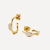 Missoma Earrings^18ct Gold-Plated Vermeil Silver Magma Gemstone Hoop Earrings