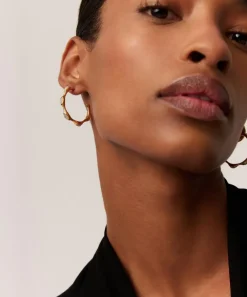 Missoma Earrings^18ct Gold-Plated Vermeil Silver Magma Gemstone Hoop Earrings