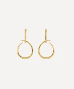 Dinny Hall Earrings^22ct Gold-Plated Vermeil Silver Large Toro Drop Hoop Earrings
