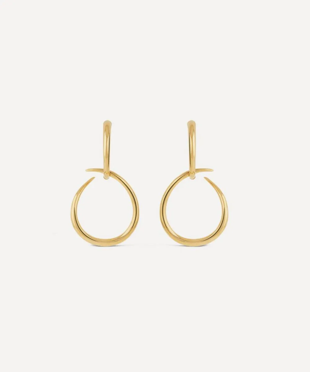 Dinny Hall Earrings^22ct Gold-Plated Vermeil Silver Large Toro Drop Hoop Earrings