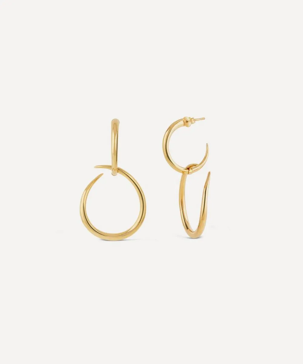 Dinny Hall Earrings^22ct Gold-Plated Vermeil Silver Large Toro Drop Hoop Earrings