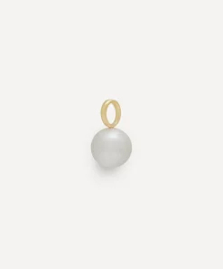Monica Vinader Charms & Pendants^18ct Gold-Plated Vermeil Silver Nura Round Pearl Pendant