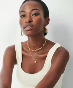 Missoma Necklaces^18ct Gold-Plated Vermeil Silver Engravable January Birthstone Star Ridge Pendant Necklace