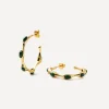 Missoma Earrings^18ct Gold-Plated Vermeil Silver Magma Gemstone Hoop Earrings