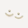 Missoma Earrings^18ct Gold-Plated Vermeil Silver Tennis Ear Jacket Stud Earrings