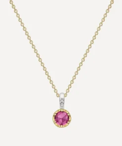 Dinny Hall Necklaces^22ct Gold-Plated Vermeil Silver January Garnet Birthstone Pendant Necklace