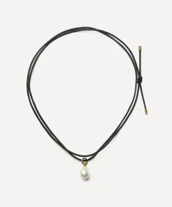 Missoma Necklaces^18ct Gold-Plated Vermeil Silver Baroque Pearl Cord Necklace