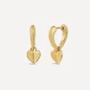 Dinny Hall Earrings^22ct Gold-Plated Vermeil Silver Folded Heart Drop Earrings