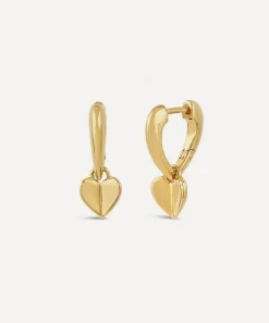 Dinny Hall Earrings^22ct Gold-Plated Vermeil Silver Folded Heart Drop Earrings