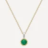 Dinny Hall Necklaces^22ct Gold-Plated Vermeil Silver May Emerald Birthstone Pendant Necklace