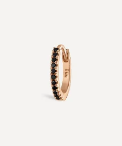 Maria Tash Rings|Earrings^18ct 8mm Black Diamond Eternity Hoop Earring