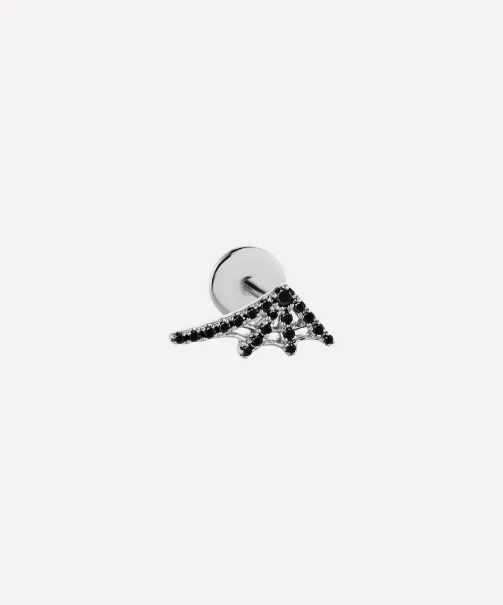 Maria Tash Earrings|Earrings^18ct 10mm Black Diamond Web Threaded Stud Earring Right