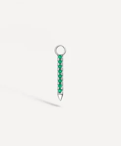 Maria Tash Charms & Pendants|Charms & Pendants^18ct 11mm Diamond and Emerald Eternity Bar Charm