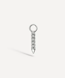 Maria Tash Charms & Pendants|Charms & Pendants^18ct 7mm Diamond and Emerald Eternity Bar Charm