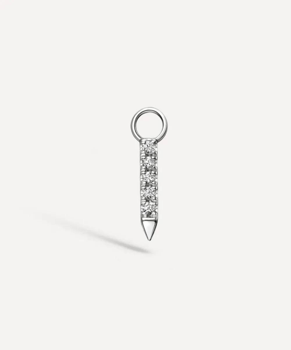 Maria Tash Charms & Pendants|Charms & Pendants^18ct 7mm Diamond and Emerald Eternity Bar Charm