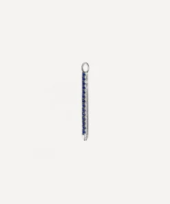 Maria Tash Charms & Pendants|Charms & Pendants^18ct 18mm Diamond and Sapphire Eternity Bar Charm