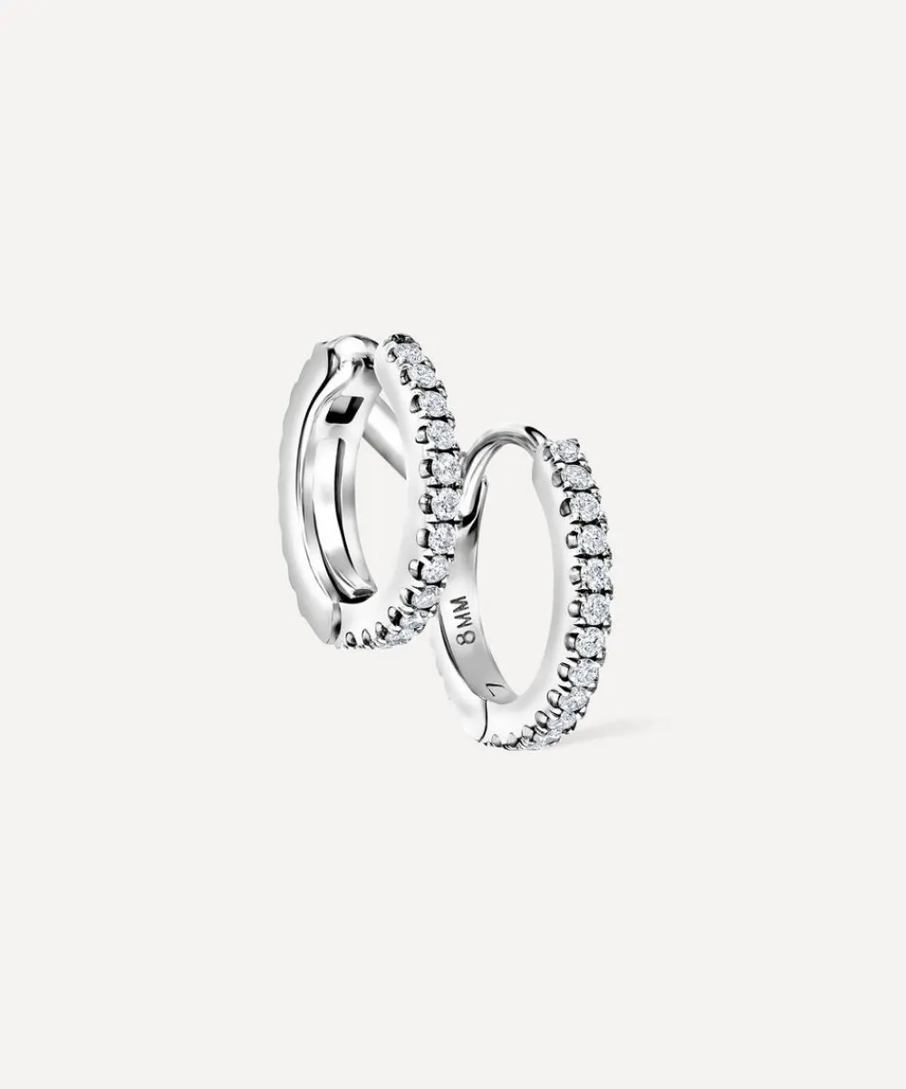Maria Tash Earrings|Earrings^14ct 8mm Diamond Double Linked Eternity Hoop Earring Right